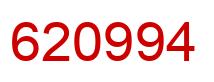 Number 620994 red image