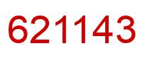 Number 621143 red image