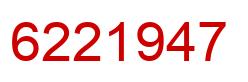Number 6221947 red image