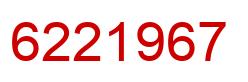Number 6221967 red image