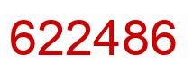 Number 622486 red image