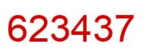 Número 623437 imagen rojo