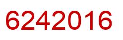 Number 6242016 red image
