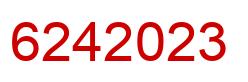 Number 6242023 red image