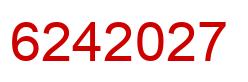 Number 6242027 red image