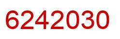 Number 6242030 red image