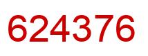 Number 624376 red image