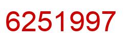 Number 6251997 red image