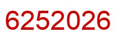 Number 6252026 red image
