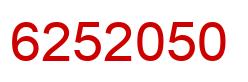Number 6252050 red image