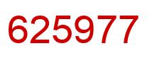 Number 625977 red image