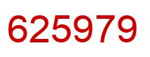 Number 625979 red image