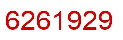 Number 6261929 red image