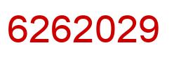 Number 6262029 red image