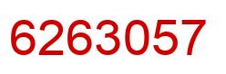 Number 6263057 red image