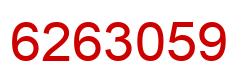 Number 6263059 red image