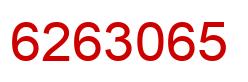 Number 6263065 red image