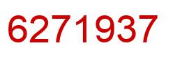 Number 6271937 red image