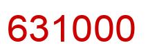 Number 631000 red image
