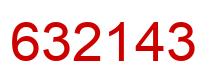 Number 632143 red image