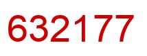 Number 632177 red image