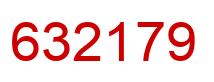 Number 632179 red image