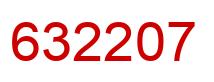 Number 632207 red image