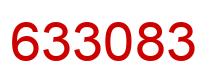 Number 633083 red image