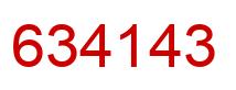 Number 634143 red image