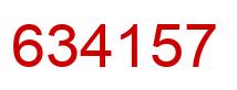 Number 634157 red image