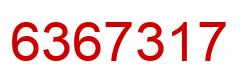 Number 6367317 red image