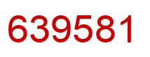 Number 639581 red image