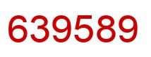 Number 639589 red image