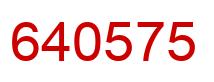 Número 640575 imagen rojo