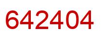 Number 642404 red image