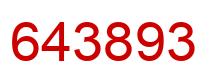 Number 643893 red image