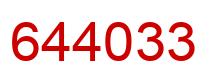 Number 644033 red image