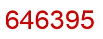 Number 646395 red image