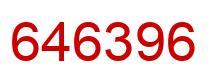 Number 646396 red image