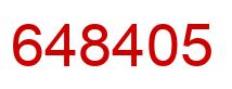 Number 648405 red image