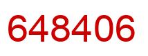 Number 648406 red image
