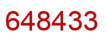 Número 648433 imagen rojo