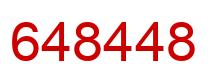 Number 648448 red image