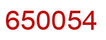 Number 650054 red image