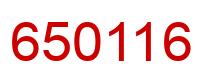 Number 650116 red image