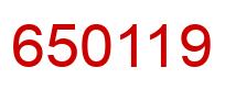 Number 650119 red image