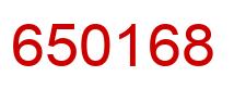 Number 650168 red image