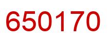 Number 650170 red image
