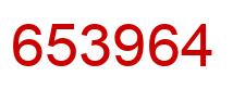 Number 653964 red image