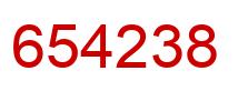 Number 654238 red image